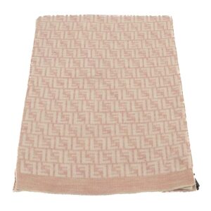 fendi scarf in light pink and white zucca wool, new with tags