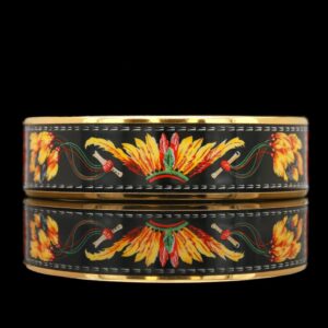hermès enamel bangle bracelet