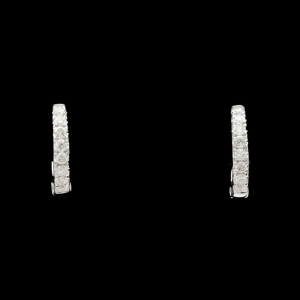 024-001042_188uxdIAA 14k white gold 0.28 ctw diamond huggie hoops