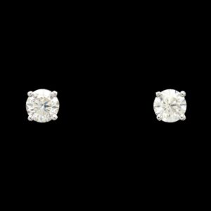 14k white gold 1.36 ctw diamond stud earrings