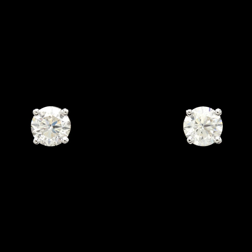 024-001043_1881QAIAY 14k white gold 1.36 ctw diamond stud earrings