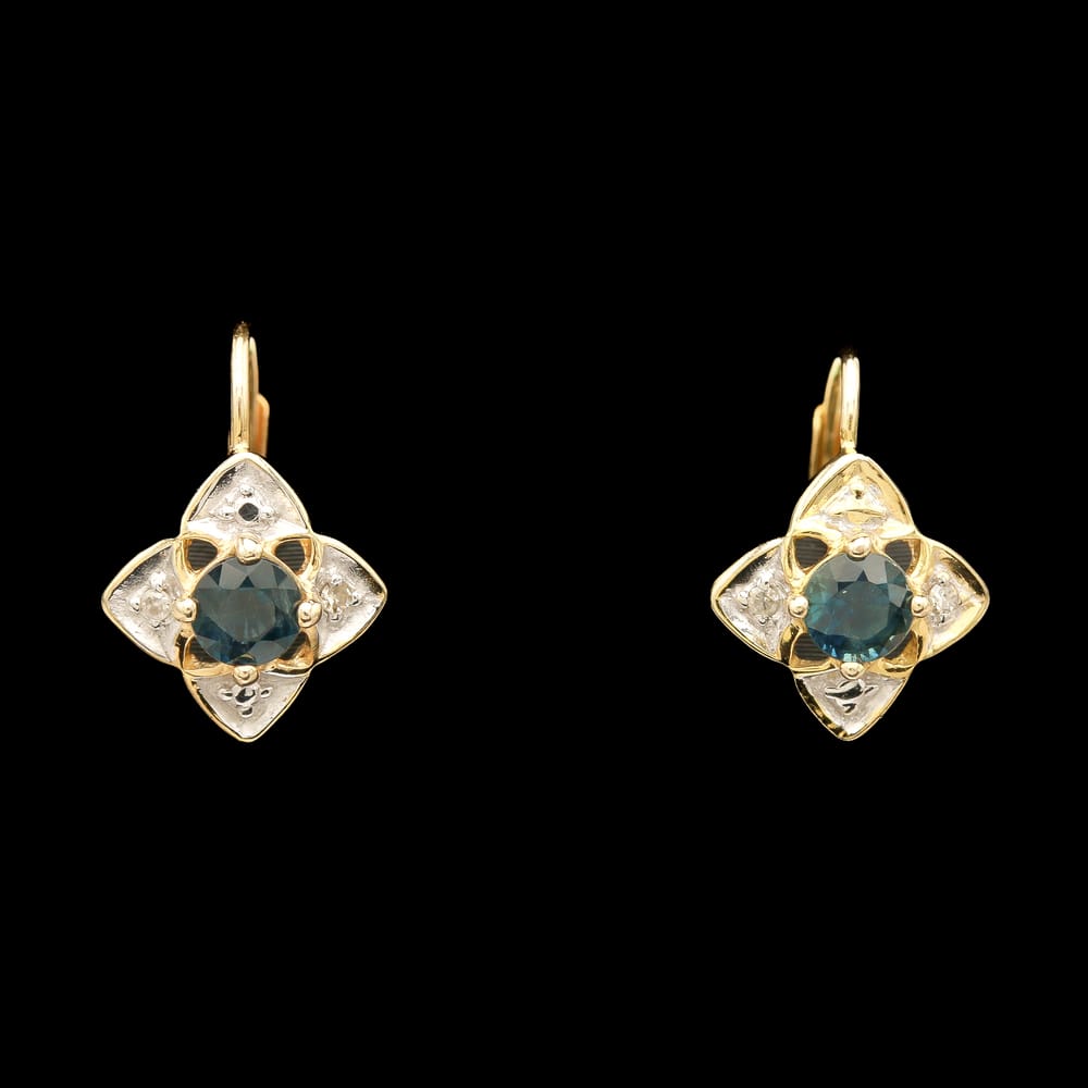 025-000207_188hQsIAI 10k yellow gold sapphire & diamond drop earrings