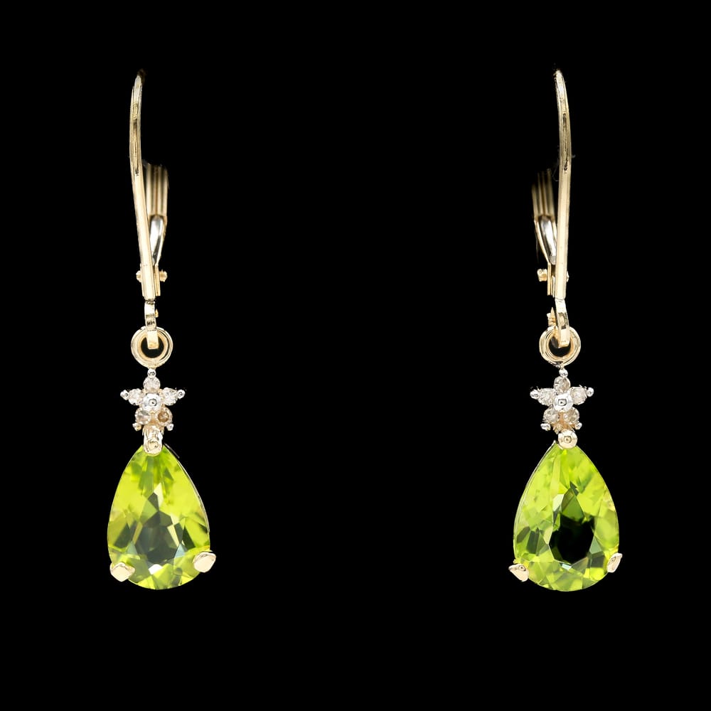 025-000210_188NGvIAM 14k yellow gold peridot & diamond dangle earrings