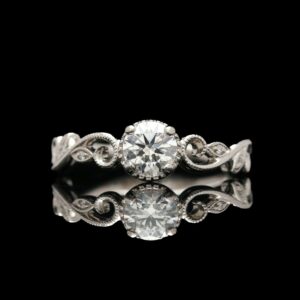 venetti 14k white gold 0.50 ctw lab grown diamond ring