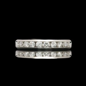 platinum 0.45 ctw channel set diamond band