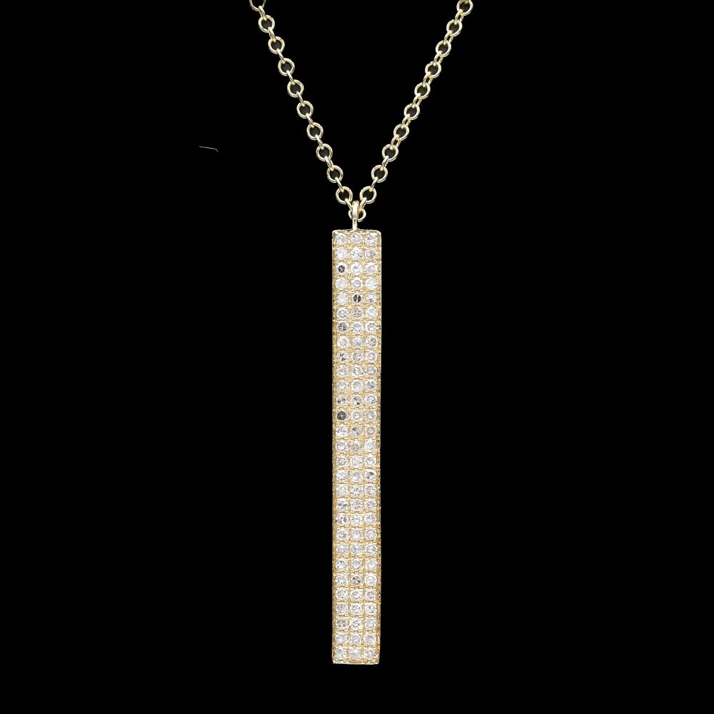 011-001000_1BQhAXIA1 14k yellow gold 0.75 ctw diamond bar pendant necklace