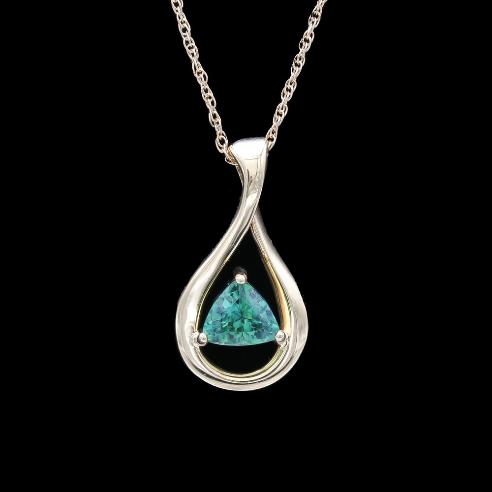 012-000251_1EgKBcIAN 14k yellow gold tourmaline pendant necklace