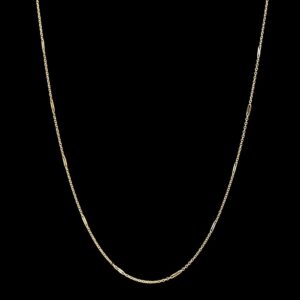 vintage 14k yellow gold fancy link chain necklace
