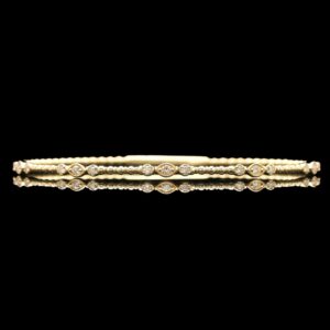 14k Yellow Gold 0.32 ctw Diamond Flexible Bangle