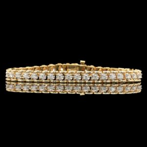 14k yellow gold 2.00 ctw diamond link bracelet