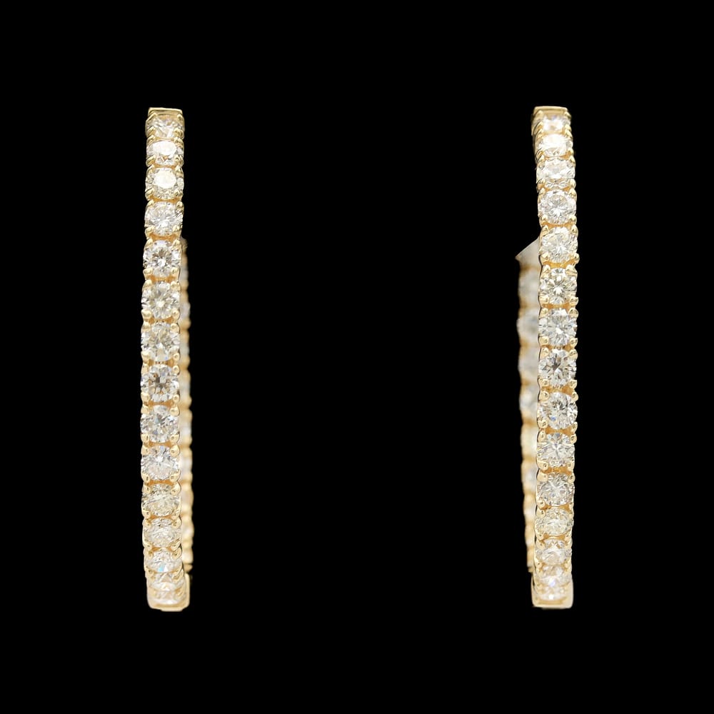 024-001054_1D5OmTIAV 14k yellow gold 1.92 ctw diamond inside out hoop earrings