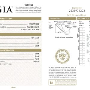 natural 1.01 ct round brilliant cut diamond i/i1 with gia report