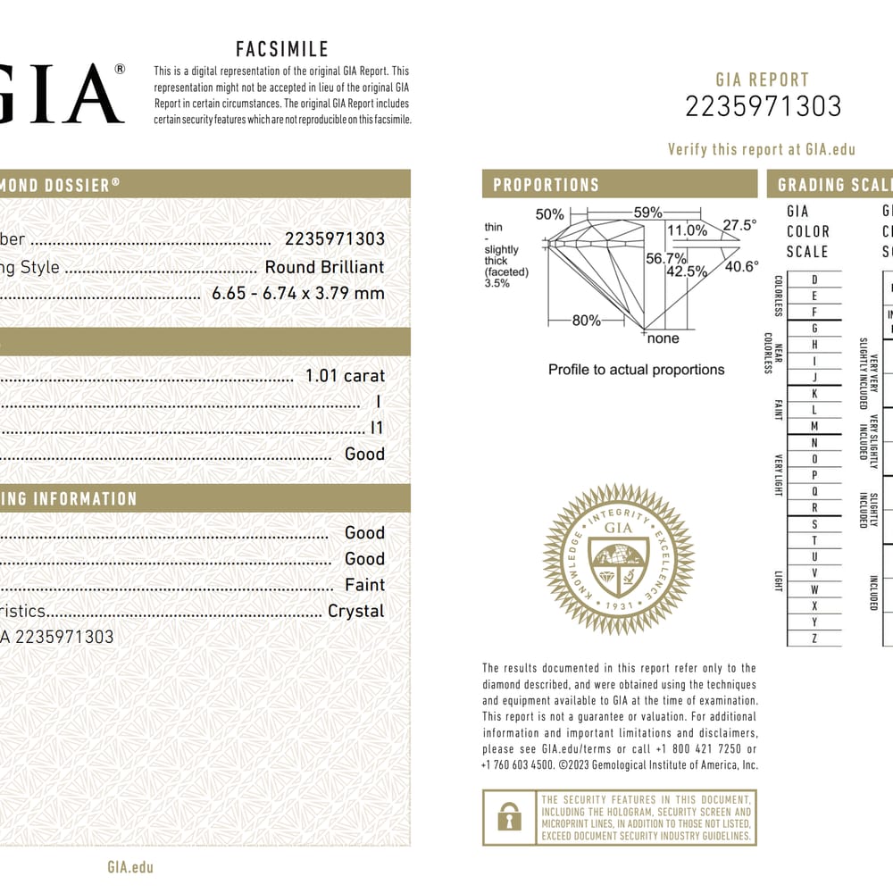 030-000321_1DlUQtIAN natural 1.01 ct round brilliant cut diamond i/i1 with gia report