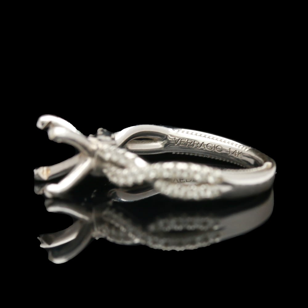 003-000004_1M1fVQIAZ Verragio 14k White Gold 0.37 ctw Diamond Semi Mount