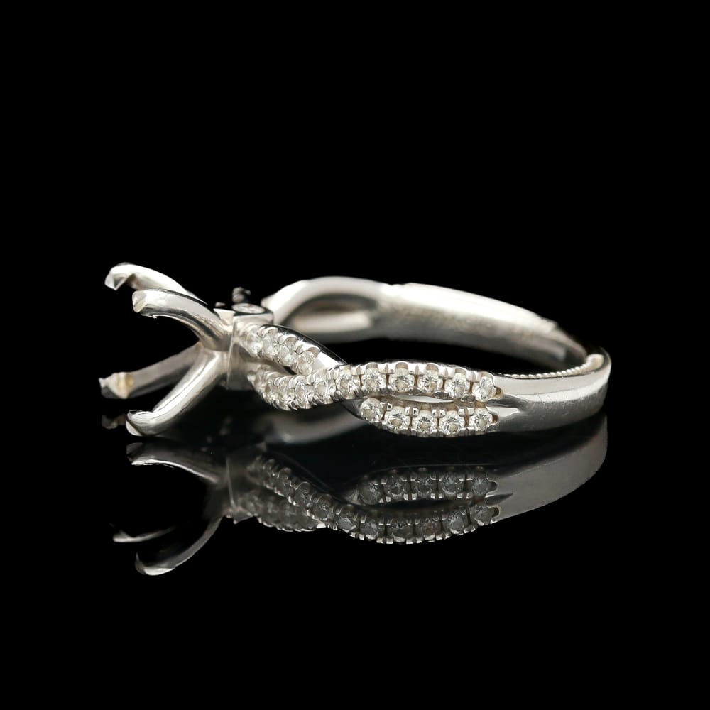 003-000004_1M27Q4IAJ Verragio 14k White Gold 0.37 ctw Diamond Semi Mount