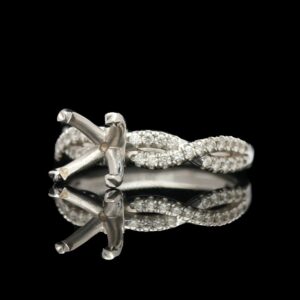Verragio 14k White Gold 0.37 ctw Diamond Semi Mount