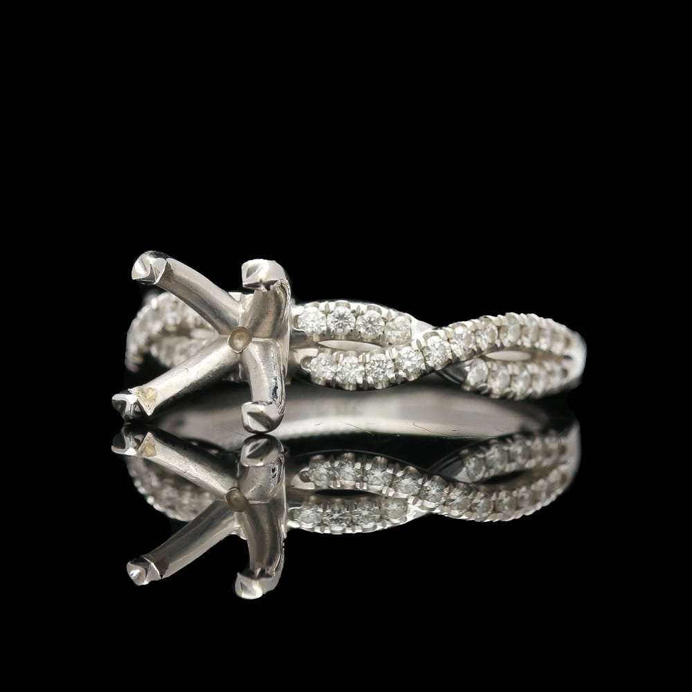 003-000004_1M317FIAR Verragio 14k White Gold 0.37 ctw Diamond Semi Mount