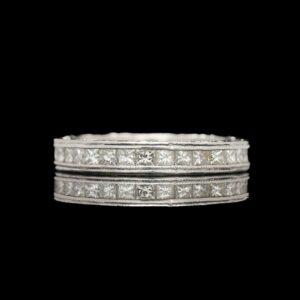 Platinum 1.50 ctw Princess Cut Diamond Eternity Band
