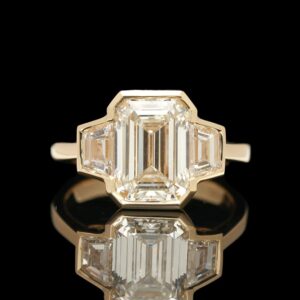 14k Yellow Gold 4.44 ctw Lab Grown Diamond Ring with IGI Report