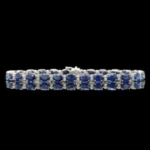 Effy 14k Sapphire & Diamond Tennis Bracelet