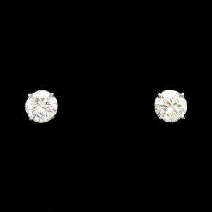 14k white gold 1.47 ctw diamond stud earrings