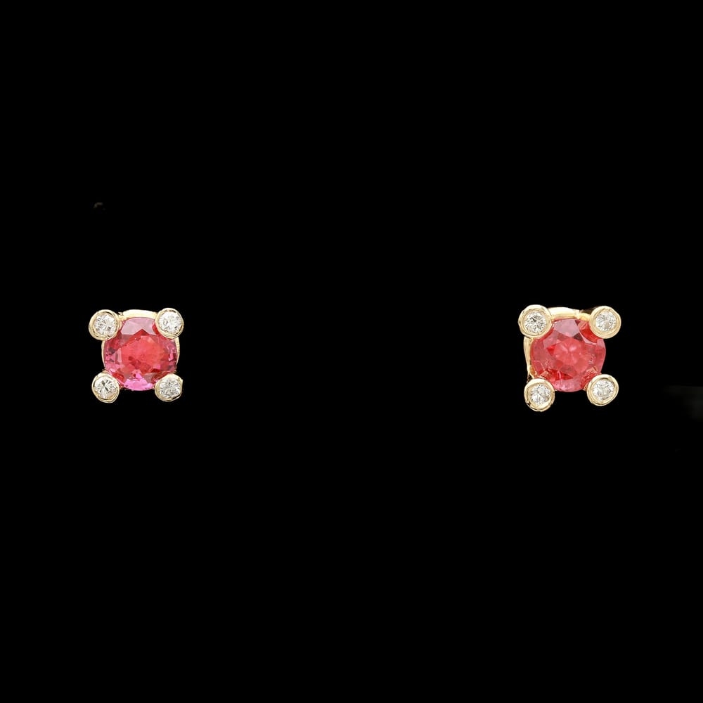 025-000219_1JC9t8IAD 14k yellow gold ruby & diamond stud earrings