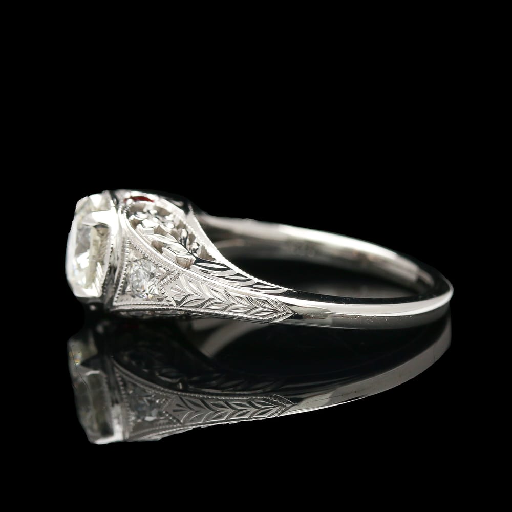 007-001816_1QgDO2IAN whitehouse bros deco style 14k white gold 1.10 ctw diamond ring