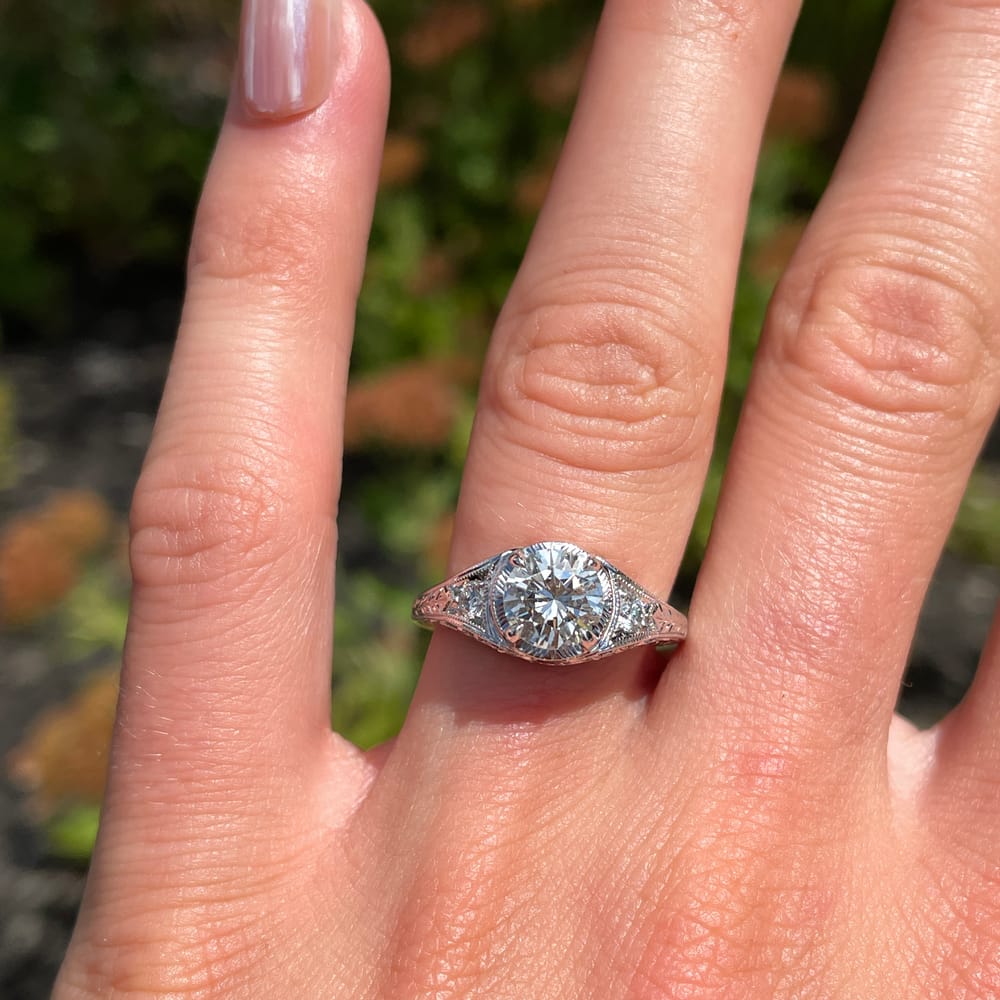 007-001816_1S4g4rIAB whitehouse bros deco style 14k white gold 1.10 ctw diamond ring