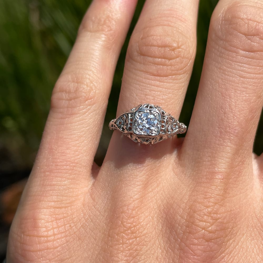 007-001825_1Sk21aIAB Ostby & Barton Art Deco 18k White Gold 0.35 ct Diamond Filigree Ring