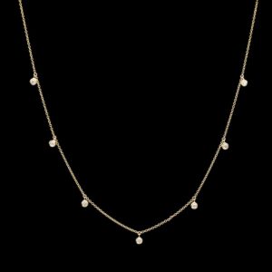 14k yellow gold 0.35ct diamonds by the yard necklace